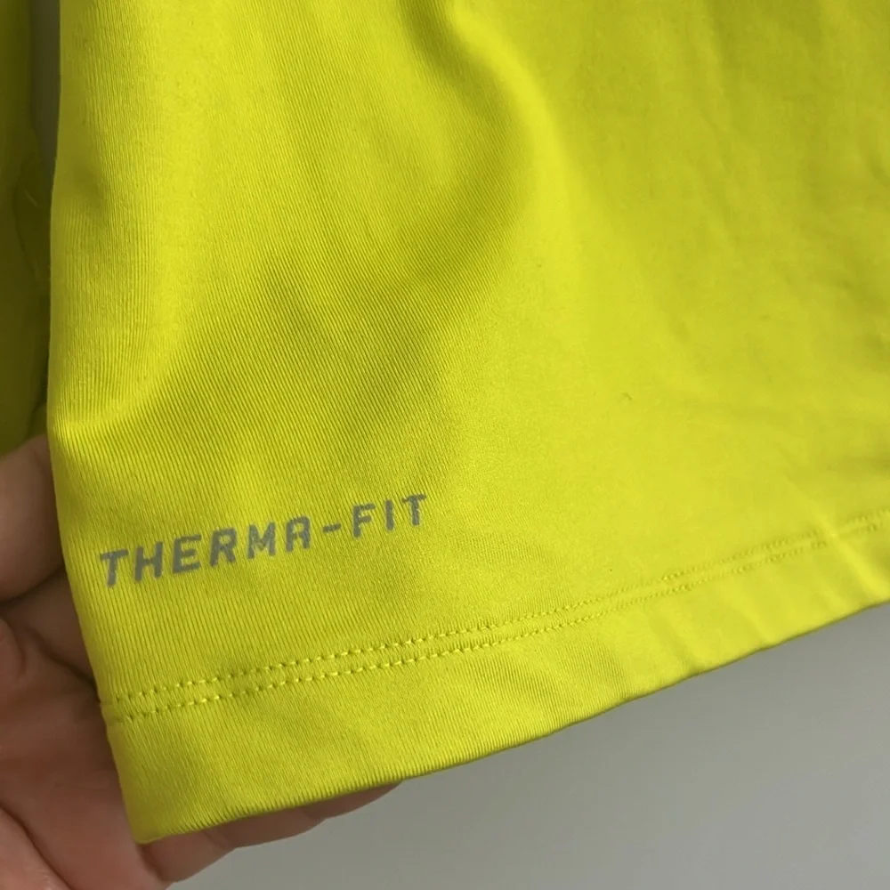Nike therma fit brigth yellow volt long sleeve top Sz Small women's - Picture 5 of 12
